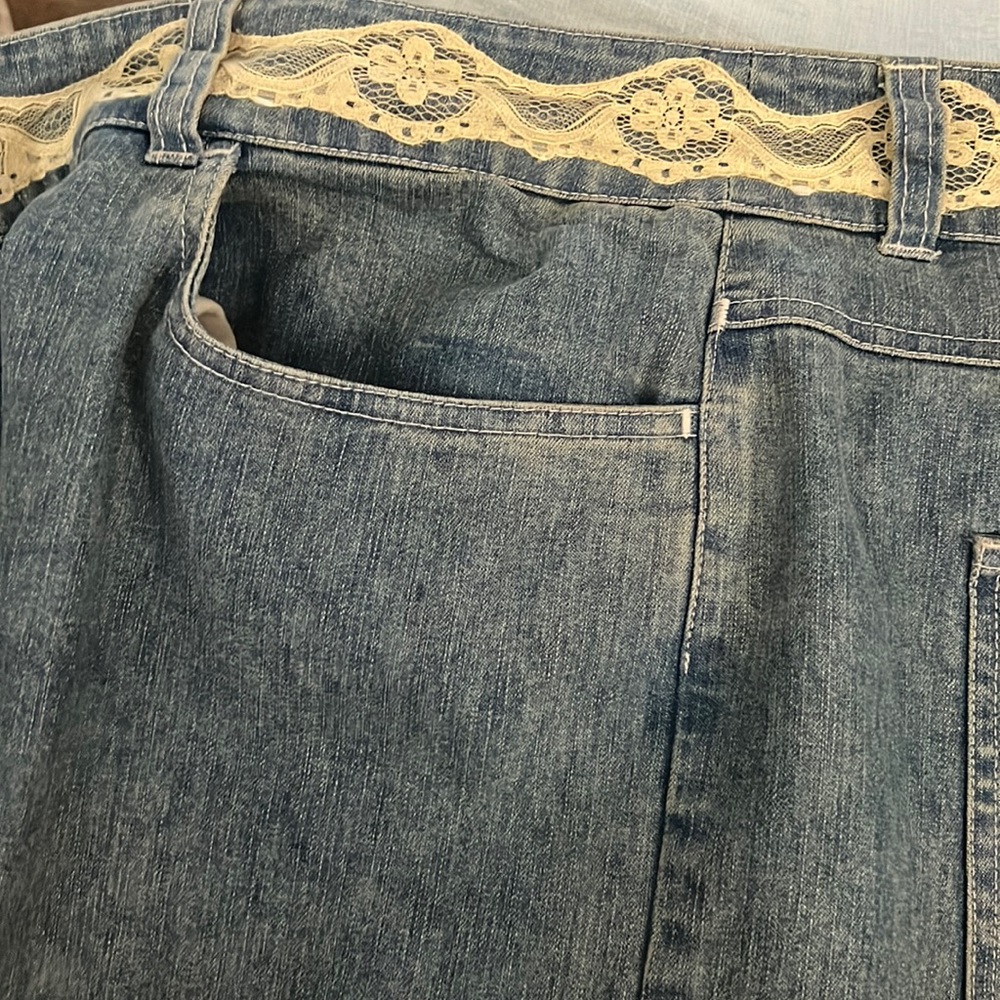 Denim naturally frayed Crossing Point jeans